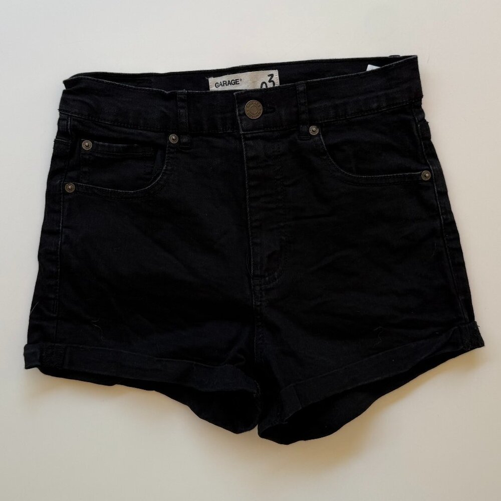 Garage Black Denim Shorts, Size: XS/S